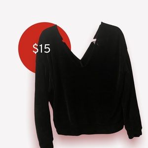 Black shirt with open back